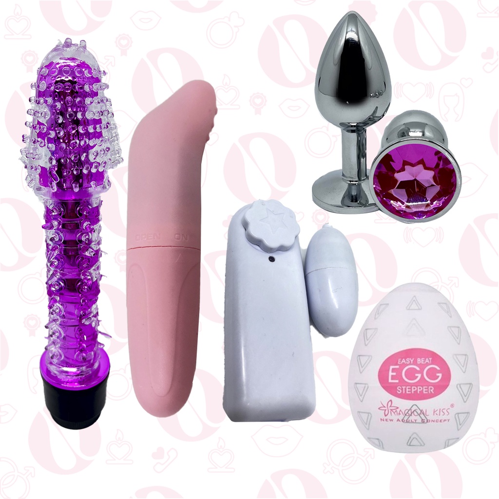 Kit Sexshop Plug P Vibrador Ponto G Tipo Pênis + Egg Punheta | Shopee Brasil