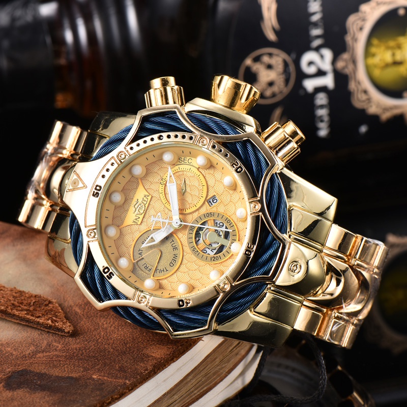 Invicta Men Quartz Watch Rims Calendário Função Relógio Discagem ...