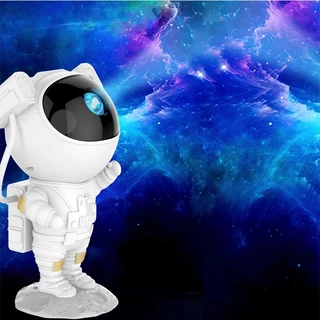 Projetor Luz Led Astronauta Galáxia Estrelas Nebulosa Iluminação Noturna Luminária Lâmpada Divertida Controle USB