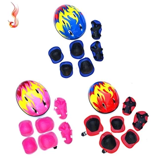 3-6 Anos Capacete De Bicicleta Para Crianças 7Pcs/Set Ultralight Equipamento De Proteção Ciclismo Meninas