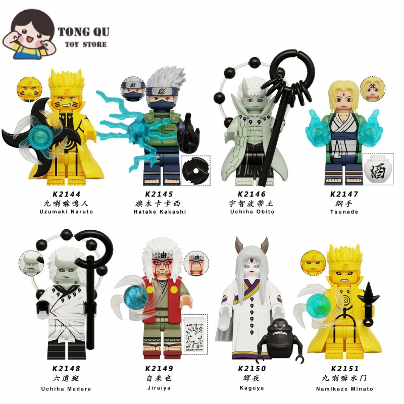 Anime Minifigures NARUTO Bloco de construção NARUTO Coleção de Bonecas Gift mini Modelo Brinquedo