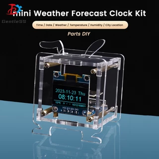 Esp8266 Mini Kit De Relógio Eletrônico Diy 0.96 Polegadas Suporte De Tela Oled 2.4G Wifi Networking With Case Fun Soldagem De Peças Soltas