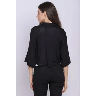Camisa Feminina Malha Lisa Polo Wear Preto