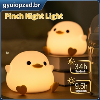 1pc Bonito Dos Desenhos Animados Capivara Silicone Luz Da Noite Usb  Recarregável Tempo Escurecimento Sono Noite Lâmpada Para Decoração Do  Quarto