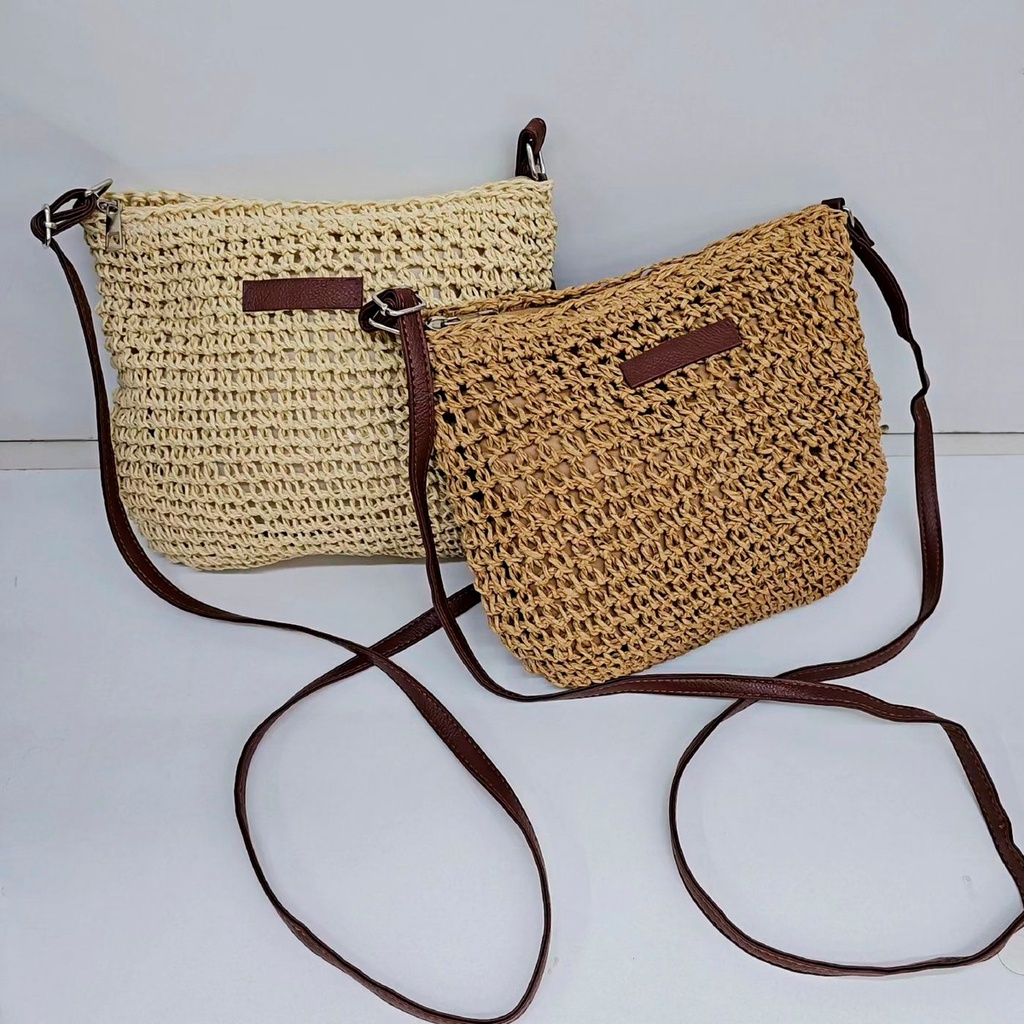 Bolsa De Palha Praia Mádia Verão Chic Luxo Barata | Shopee Brasil