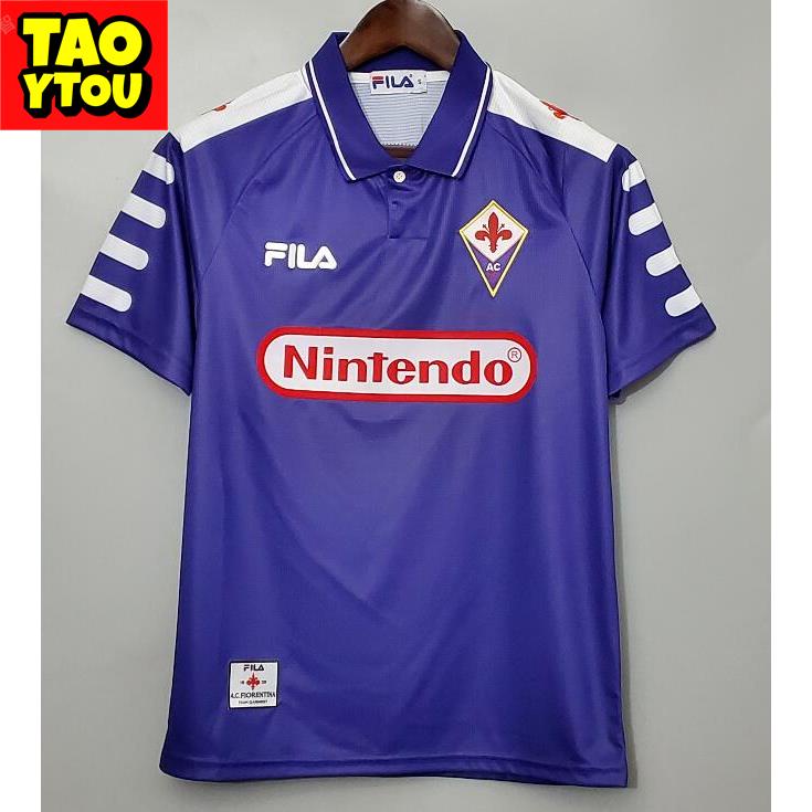1998/1999 Fiorentina Home BATISTUTA Camisa De Futebol Retrô Tamanho P-2GG