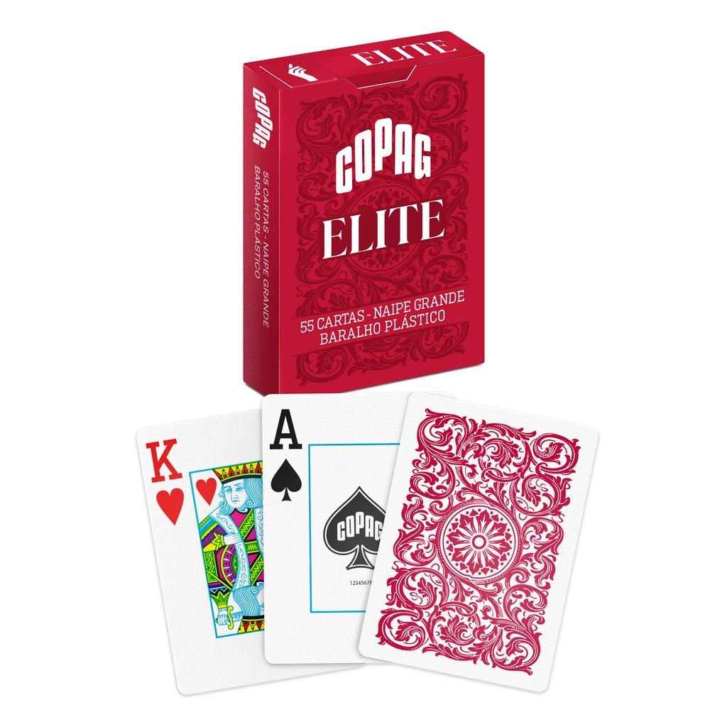 Baralho Elite Naipe Grande - Vermelho - Copag | Shopee Brasil