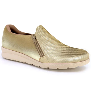 Tênis Casual Feminino Zíper Ouro Light Usaflex MM1801 em Oferta na Shopee