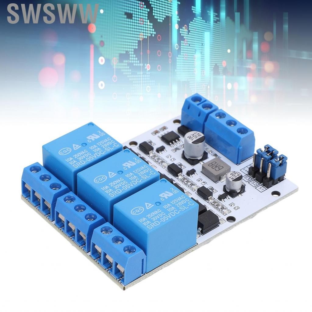 Swsww GPIO Relay Module 3 Channel with Optocoupler Switch Over Current ...