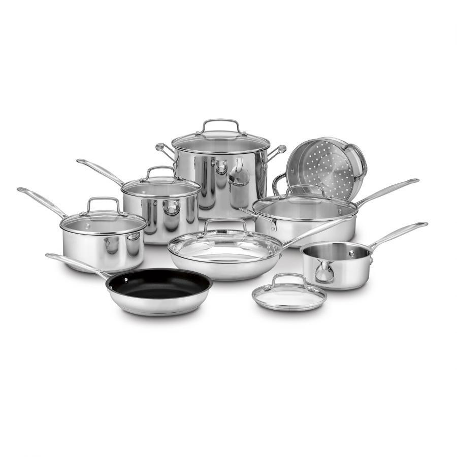 Conjunto De Panelas Cuisinart Aço Inox Chef’S Classic 14 Peças 77-14n