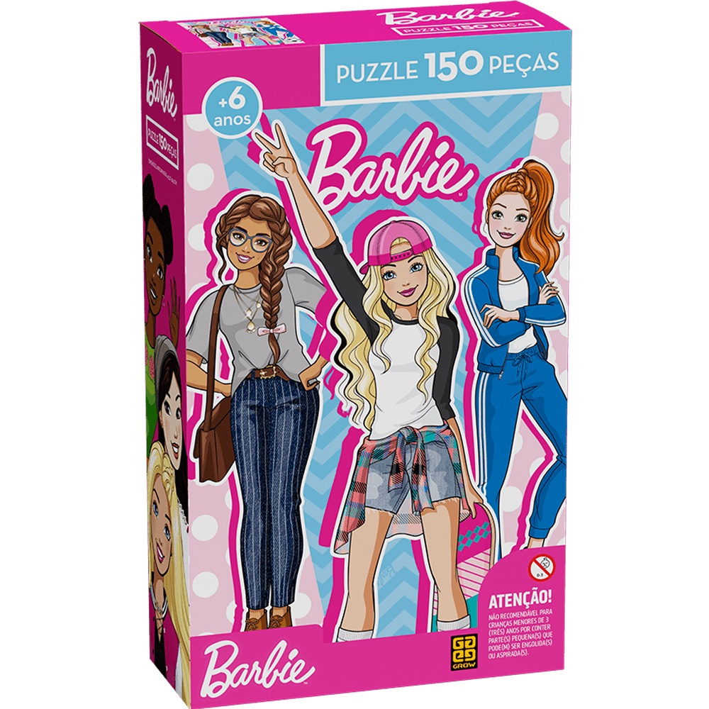 Jogo de Quebra-Cabeça Grow 150 Peças Barbie | Shopee Brasil