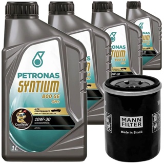 4 Óleo 10W30 Petronas e Filtro Óleo MANN-FILTER Fit 1.4 1.5