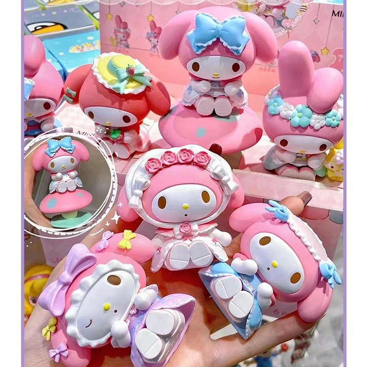 MINISO Sanrio Personagens Série Coelho Fofo Confirmado Figura Caixa Cega  QUENTE