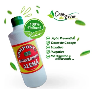 Kit C/3 Aguardente Alemã - 100 % Natural - 500 Ml - Gotas