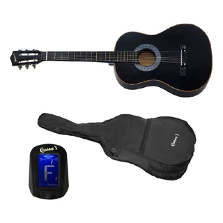 Kit violão com Afinador e Capa Queens Preto N2334633 em Oferta na Shopee