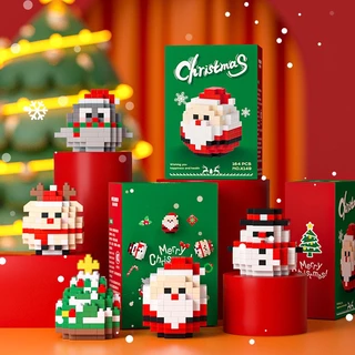 Árvore De Natal Presente micro Partícula Bloco De Construção De Brinquedos Para Crianças Brinquedo De Aprendizagem Educacional