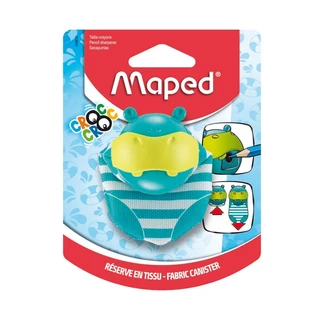 Apontador com coletor Croc Croc Hipopótamo 1 furo 016610 Maped
