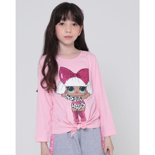 Blusa Infantil Manga Longa Paetê Lol Surprise Rosa