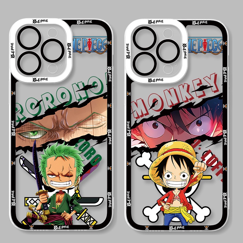 Capa Flexível De Silicone Estampa De Desenho Animado Anime O-One Piece Pirate Transparente Para Xiaomi Poco X3 X4 X5 F5 Pro F3 Mi 13T 11T 12 13 11 Lite Capa Traseira Macia