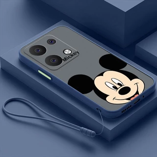 Xiaomi poco X6 Pro M6 X6Pro X5 5G Anti-Queda disney Mickey Caixa De Telefone Translúcida Transparente Capa Dura Fosco