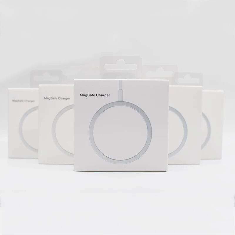 Carregador Sem Fio 15w Para iPhone Magnético Magsafe Tipo C De Carregamento Rápido Redondo