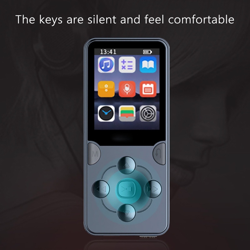 Mp4 Player Gravação HIFI MP3 Portátil Para Estudantes Redução De Ruído Walkman Alto-Falante Embutido Com Alarme