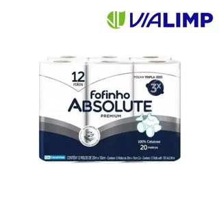 Papel Higiênico Fofinho Absolute Premium Folha Tripla PK12 20m