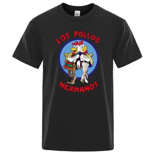 Camiseta Série Breaking Bad Los Pollos Hermanos Camisa 100% Algodão Alta Qualidade