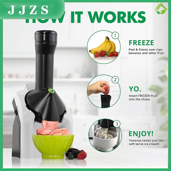 JJZS 200w Máquina De Sorvete Caseiro Eletrônico Para Frutas Congeladas