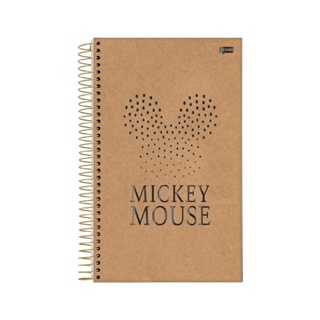 Caderno Espiral Mickey Arts Silhueta Preto 1 Matéria 80 Fls