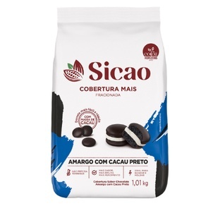 Cobertura Mais Fracionada Amargo com Cacau Preto 1,01kg Gotas - Sicao