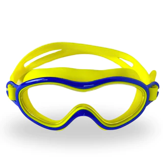 Óculos Silicone de Natação Infantil Amarelo e Azul - Castela