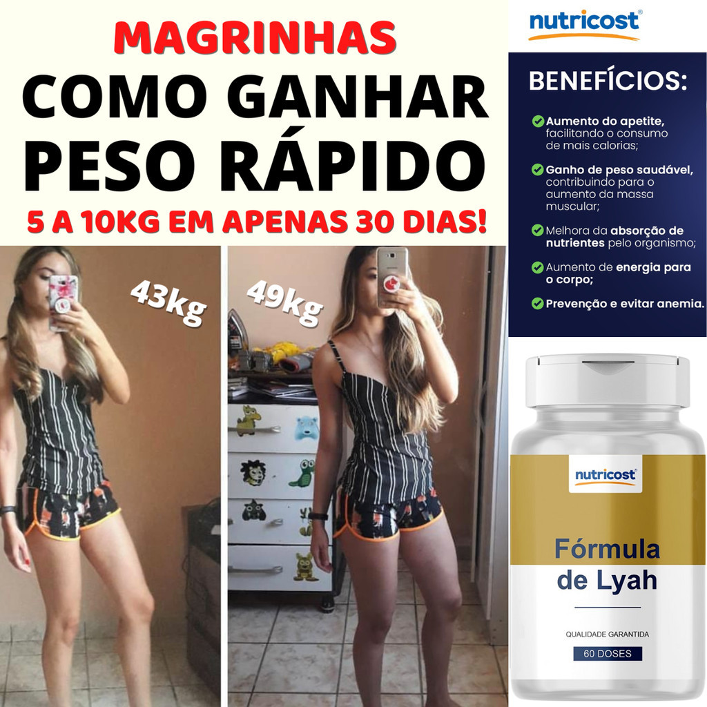 Fórmula de Lyah 60 Engorda comprovado - Suplemento Alimentar ...