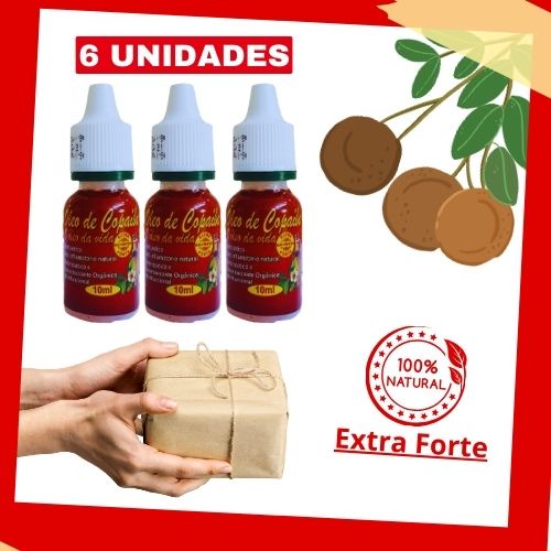 Kit 6 Óleo de Copaíba da Amazônia Original Natural Anti Inflamatório - Original