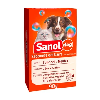 Sabonete Sanol Dog Neutro Para Cães e Gatos 90g