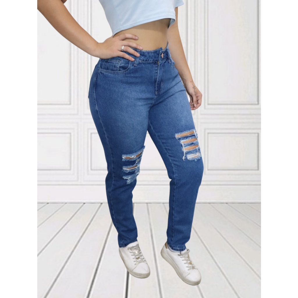 Calça Pantalona  Moda Jeans Feminina – ViaGráfit