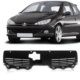 Grade Dianteira Peugeot 206 2000 2001 2002 2003 2004 2005 2006 2007 2008 2009 2010 2011 Preta