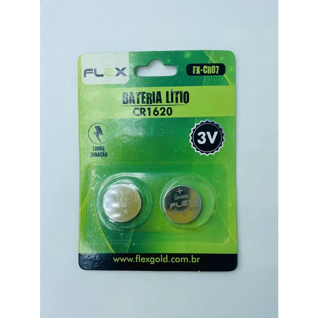 02 unidades Pilha Bateria Botão CR1616 1620 1632 3V LITHIUM Flex