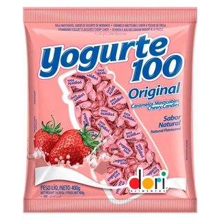 Bala Mastigável Yogurte 100 Original 400g - Dori