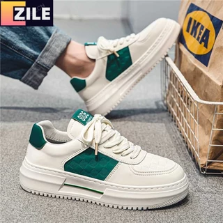 Zile Sapatos masculinos Zile Sapatos brancos respiráveis Sapatos planos esportivos