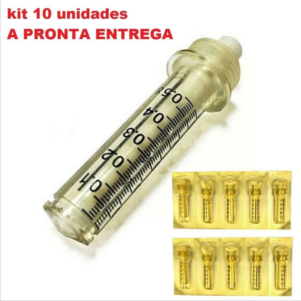 kit 10 Seringas Intradermo Pressurizada Ampola 0,5 ML