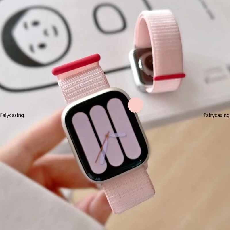 Pulseira Esportiva Para Relógio AW 49mm 45mm 41mm 44mm 40mm 42mm 38mm De Nylon Ajustável Série iWatch 9 3 4 5 SE 6 7 8 Ultra 2