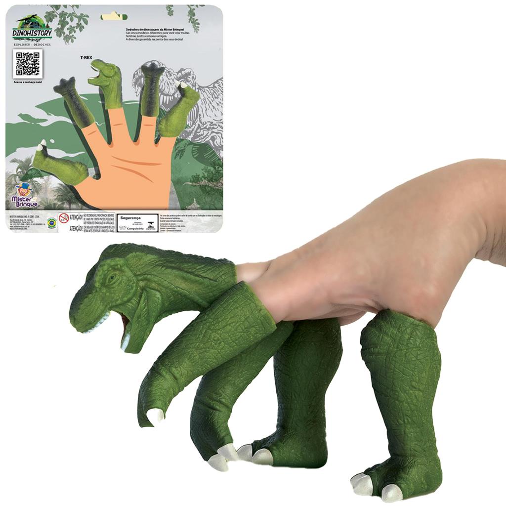 Dedoche Dinossauro De Brinquedo De Dedo Miniatura Jogo Educativo Faz De ...