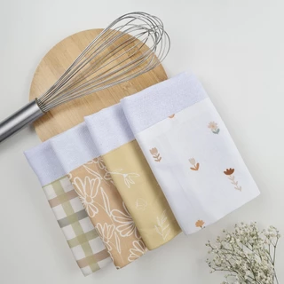 Kit 4 Panos de Prato Minimalista Boho Sacaria Premium - Coleção Essence