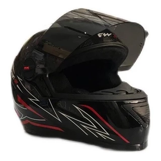Capacete Fw3 Gt Com Viseira Fumê Narigueira Inmetro Fechado