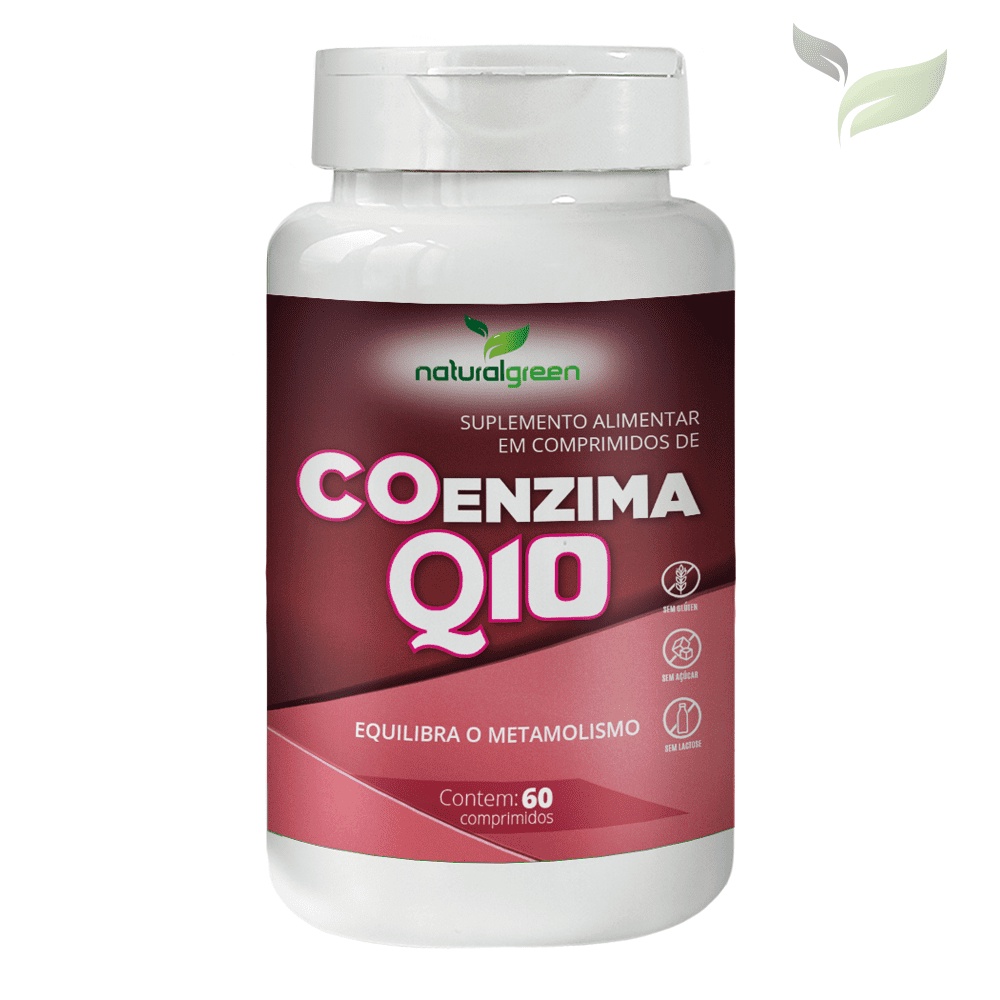 COenzima Q10 - 60 Comprimidos - Vit E + Magnésio + Cálcio - 36g