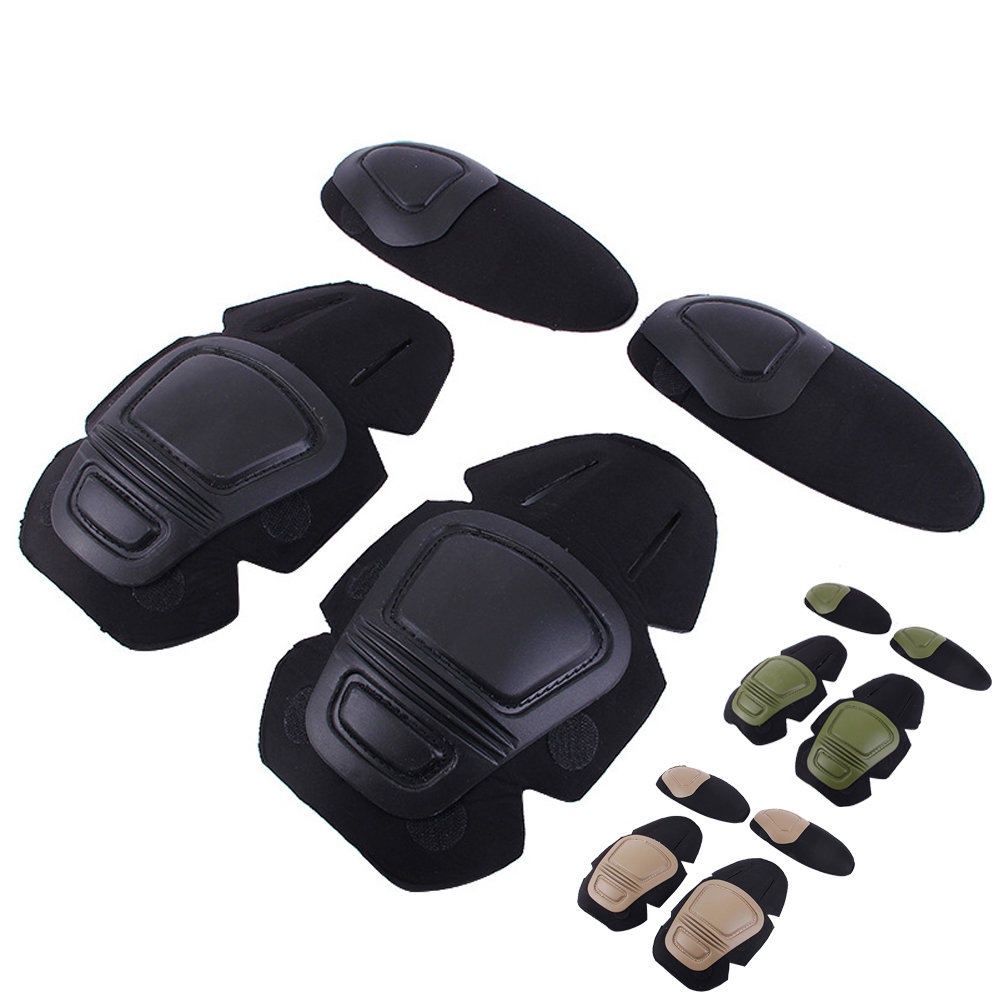 Joelheira Tática Militar Cotovelo Protetor De Combate Paintall Skate De Proteção Esportiva Exterior (2 * E)