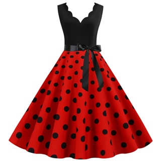 Vestido Para Meninas de 4-7 anos de idade Vestido Red Polka Dot