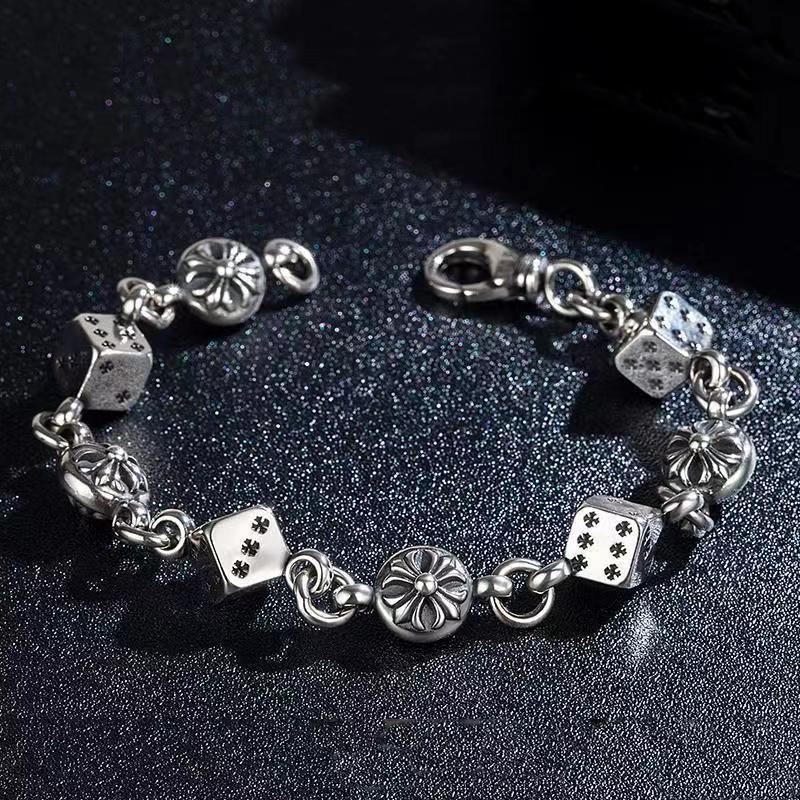 Moda Esculpida Cruz Novo Estilo Cruz de Dados Exclusivo Cruz de Dados Popular Estilo Punk Popular Estilo Europeu Americano Retro Pulseira de Casal