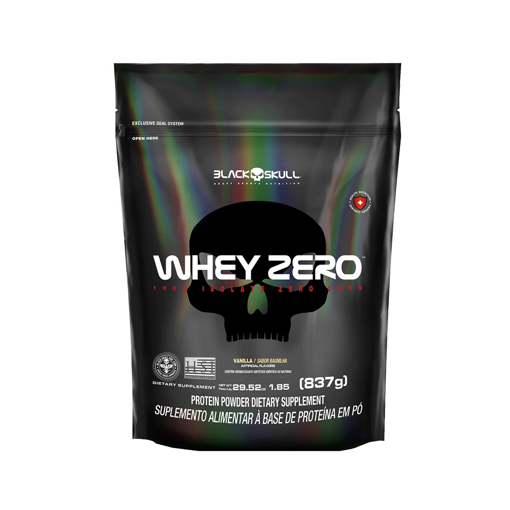 Whey Refil Zero Vanilla 837g – Black Skull